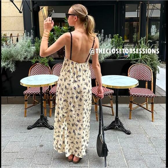 ZARA Combination Maxi Slip Dress NWT - Picture 3 of 11